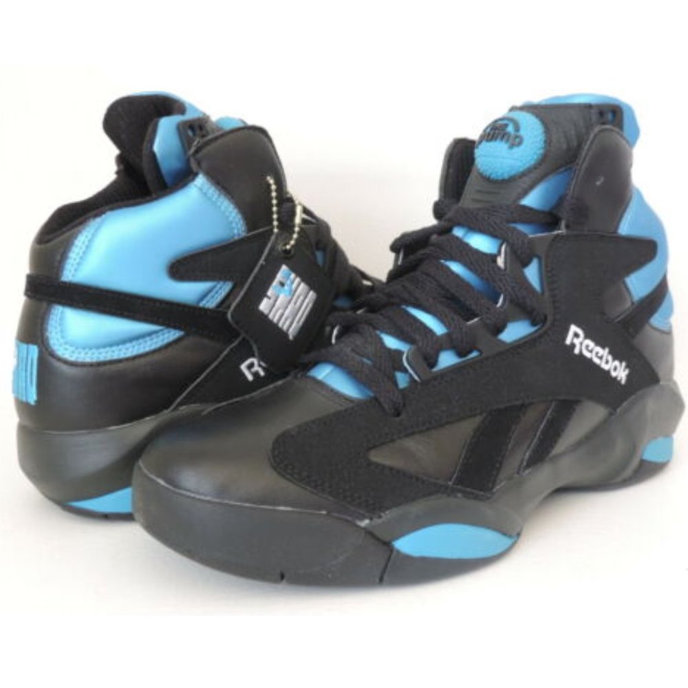 Reebok SHAQ ATTAQ Mens Shoes Black Azure - Picture 7 of 8